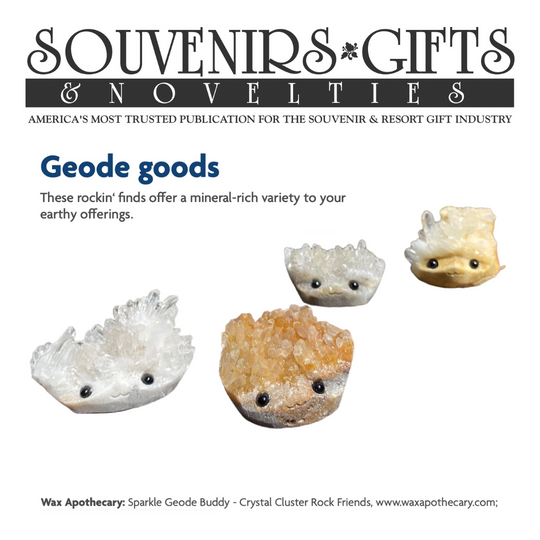 SGN Magazine : Geode Goods featuring Wax Apothecary's Geode Buddies