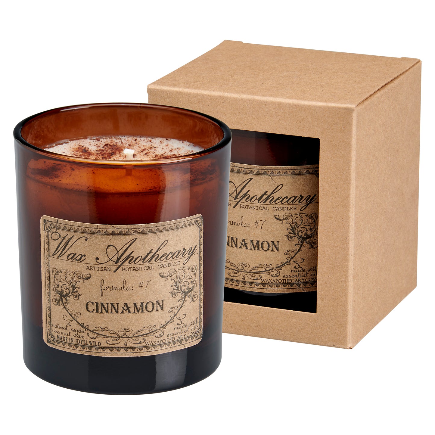 9 oz Cinnamon Artisan Amber Glass Candle
