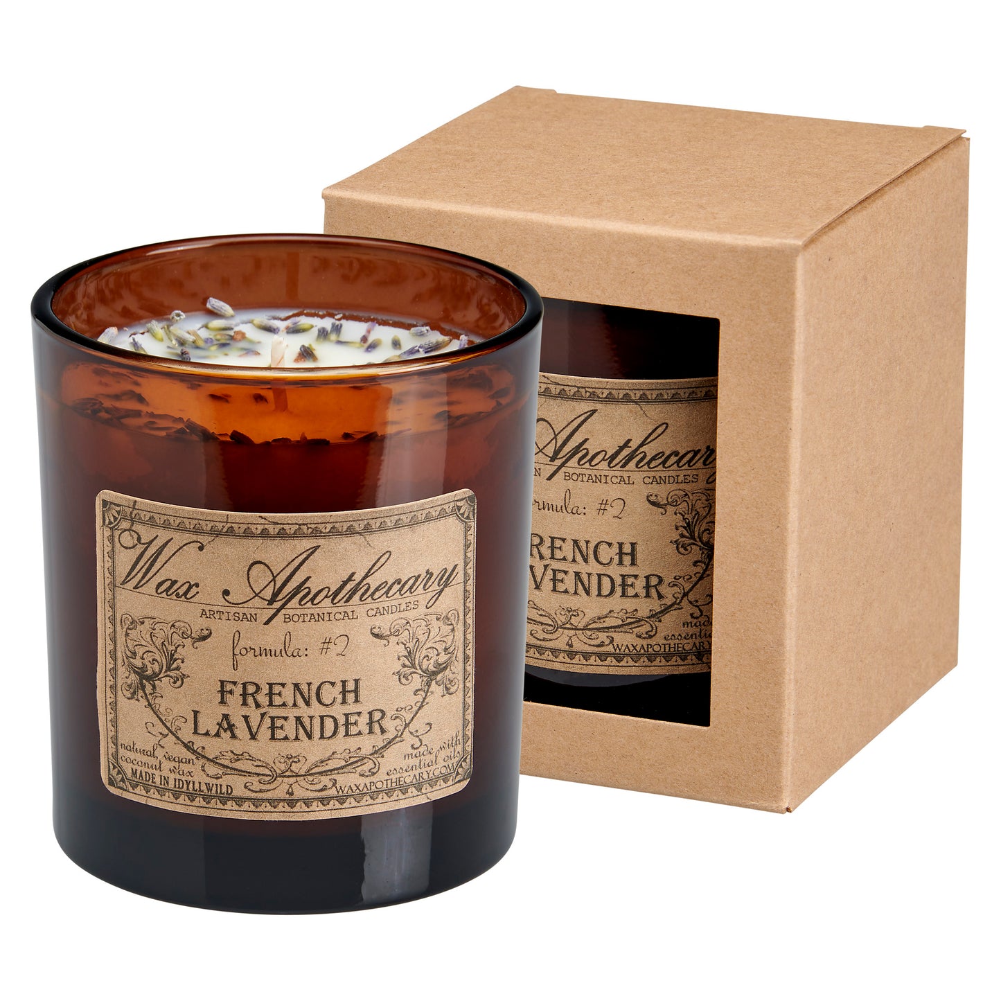 9 oz French Lavender Artisan Amber Glass Candle