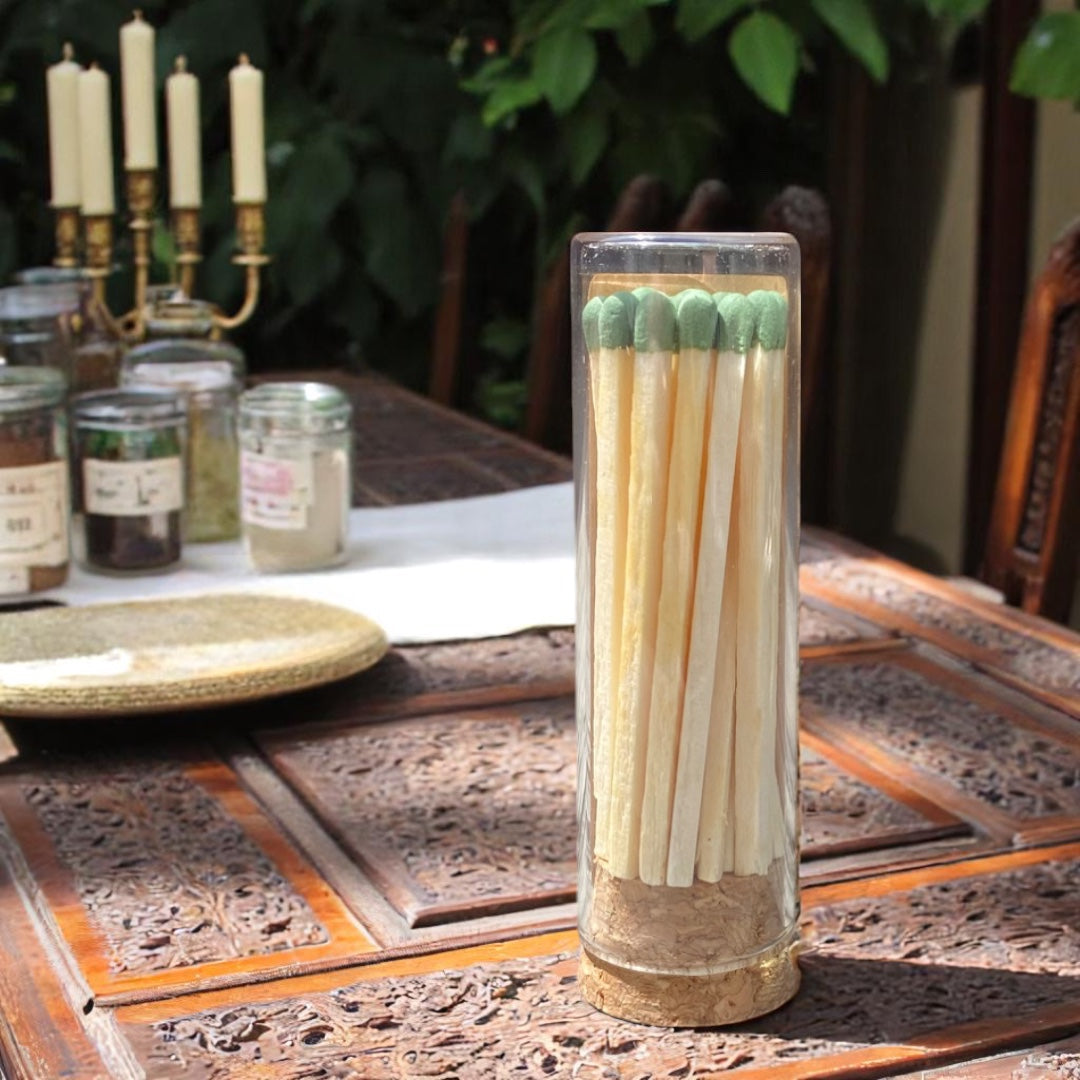Matches in Glass Vial with Cork Lid & Striker
