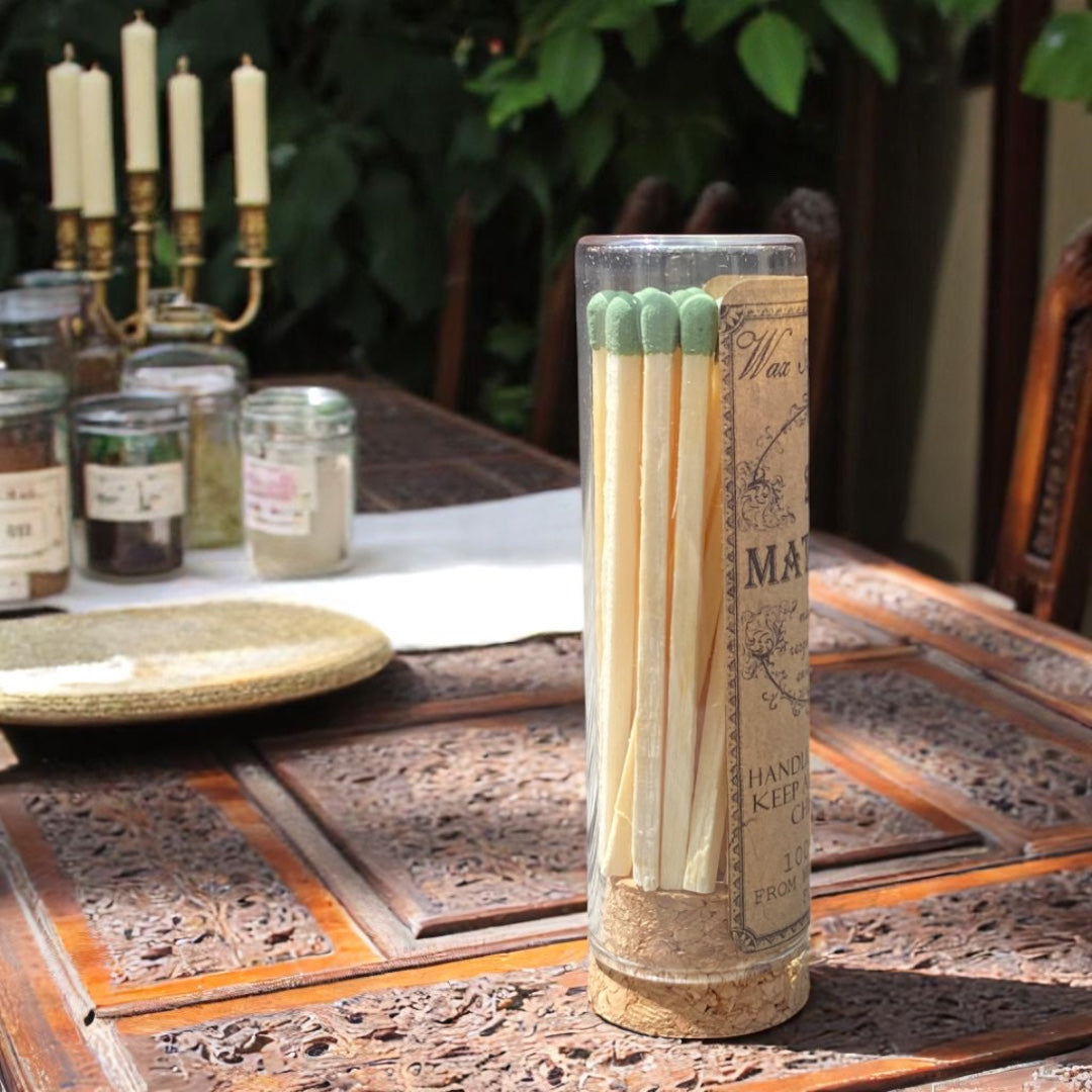 Matches in Glass Vial with Cork Lid & Striker