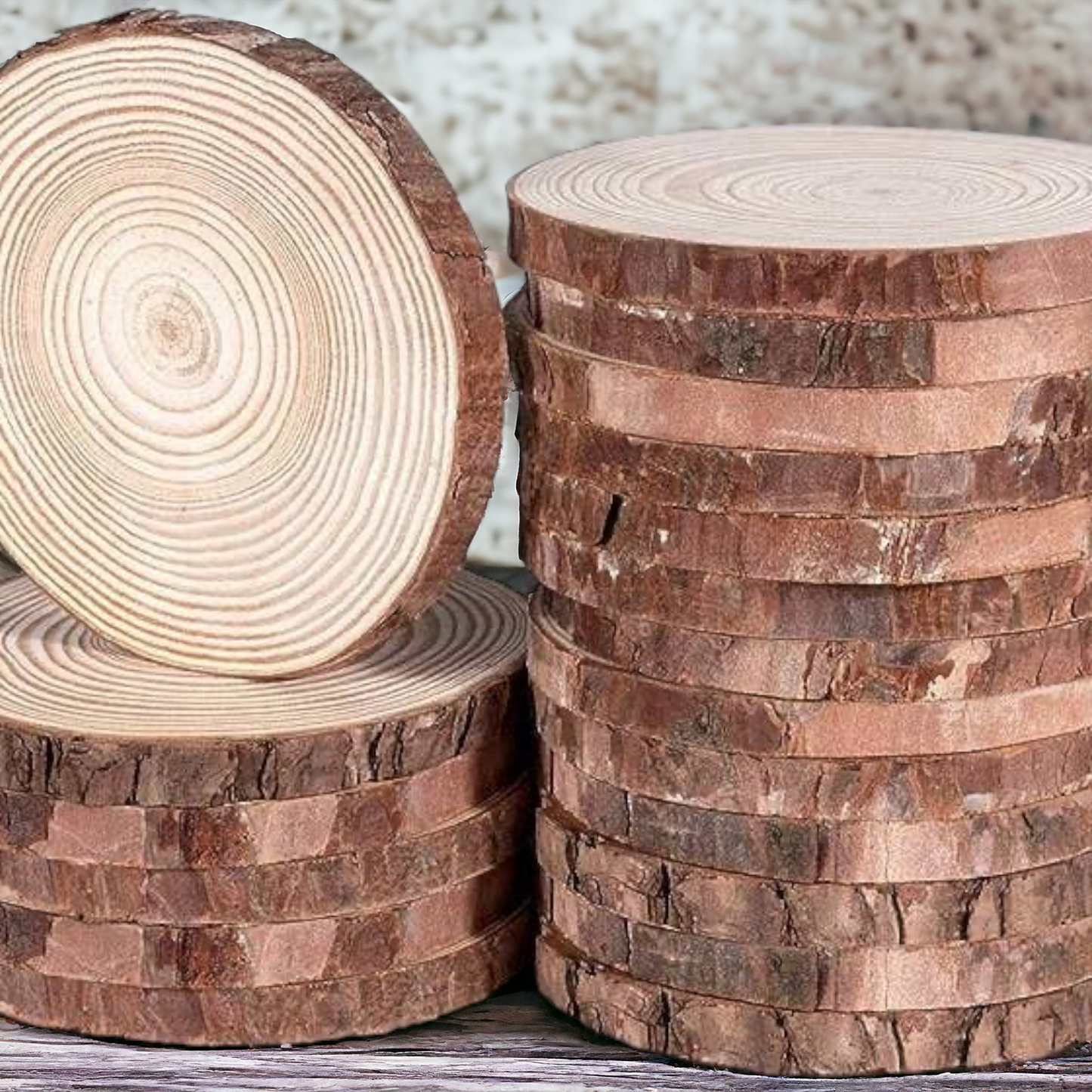 Wood Slice Candle Coaster