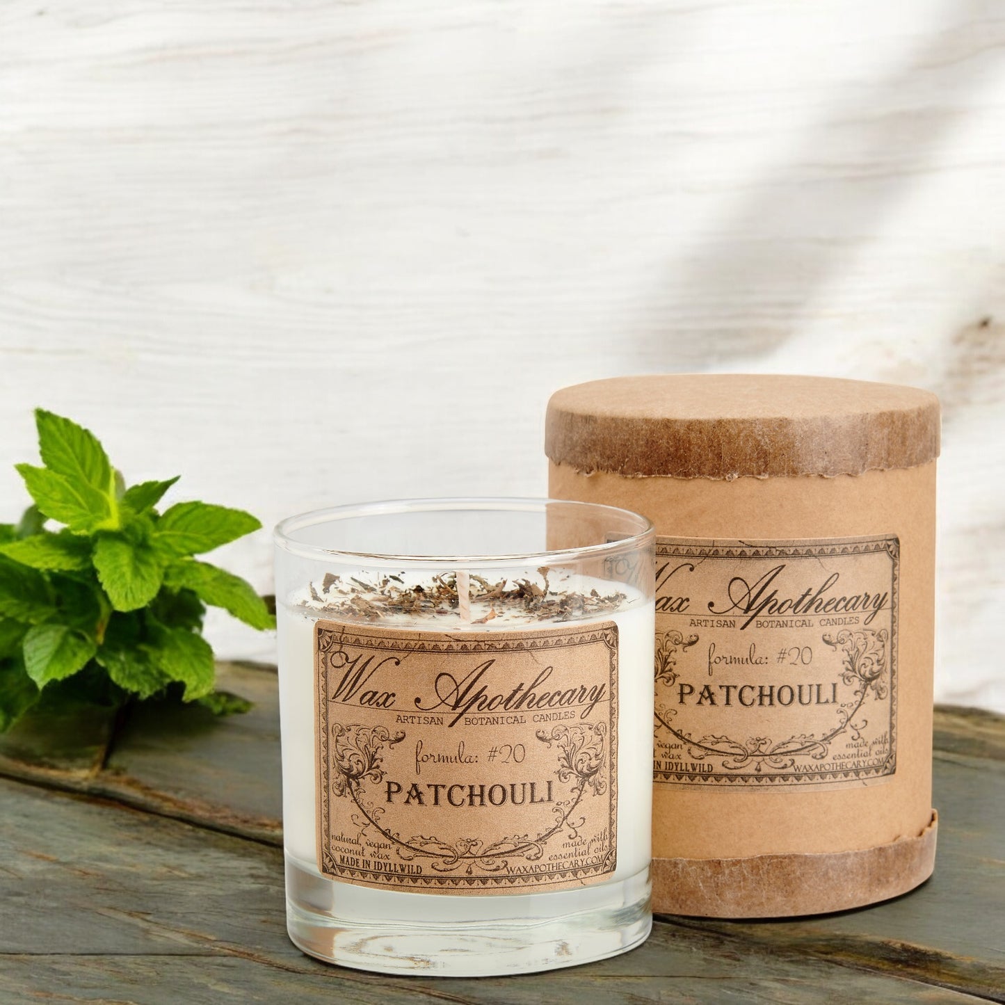 Patchouli 7 oz Botanical Candle in Scotch Glass