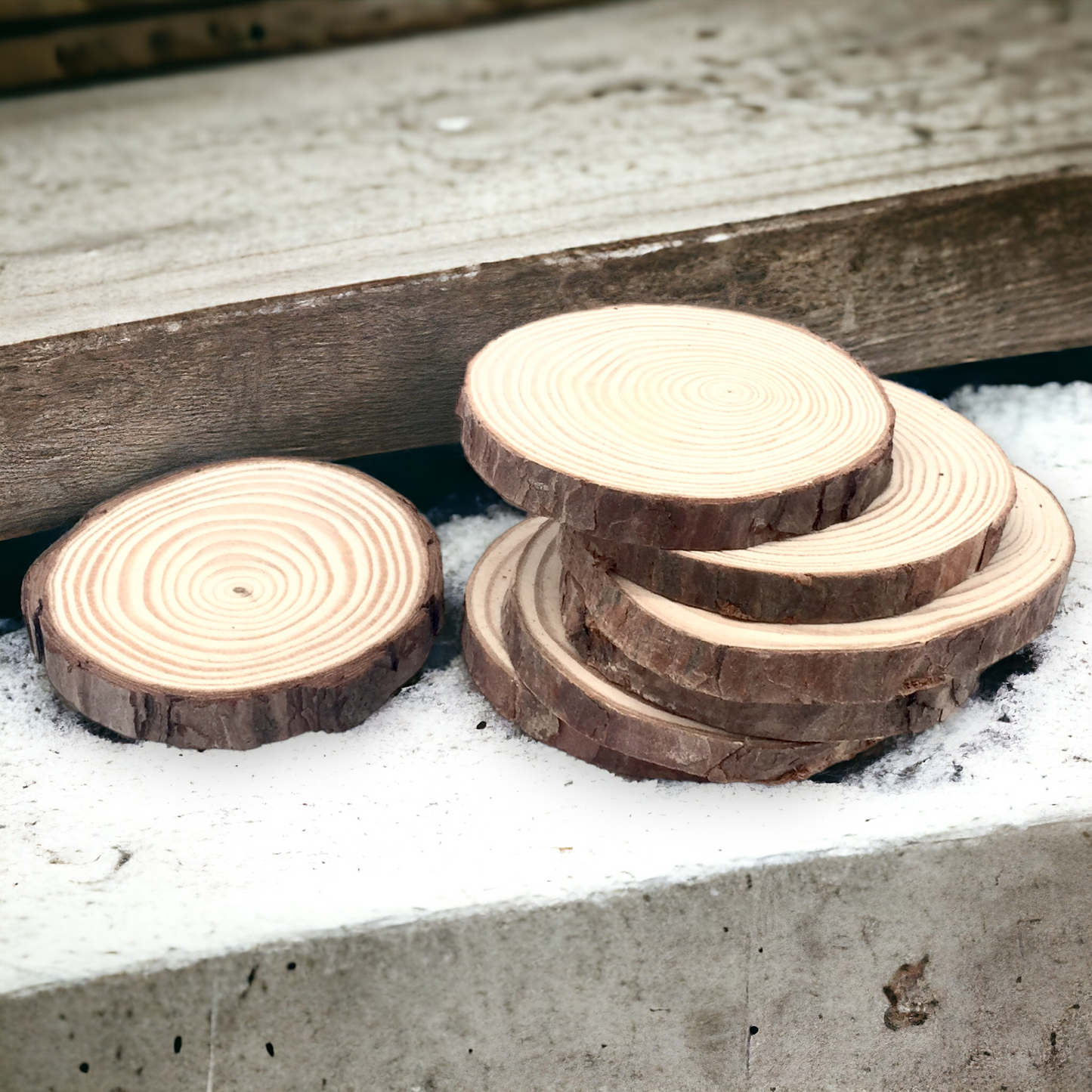 Wood Slice Candle Coaster