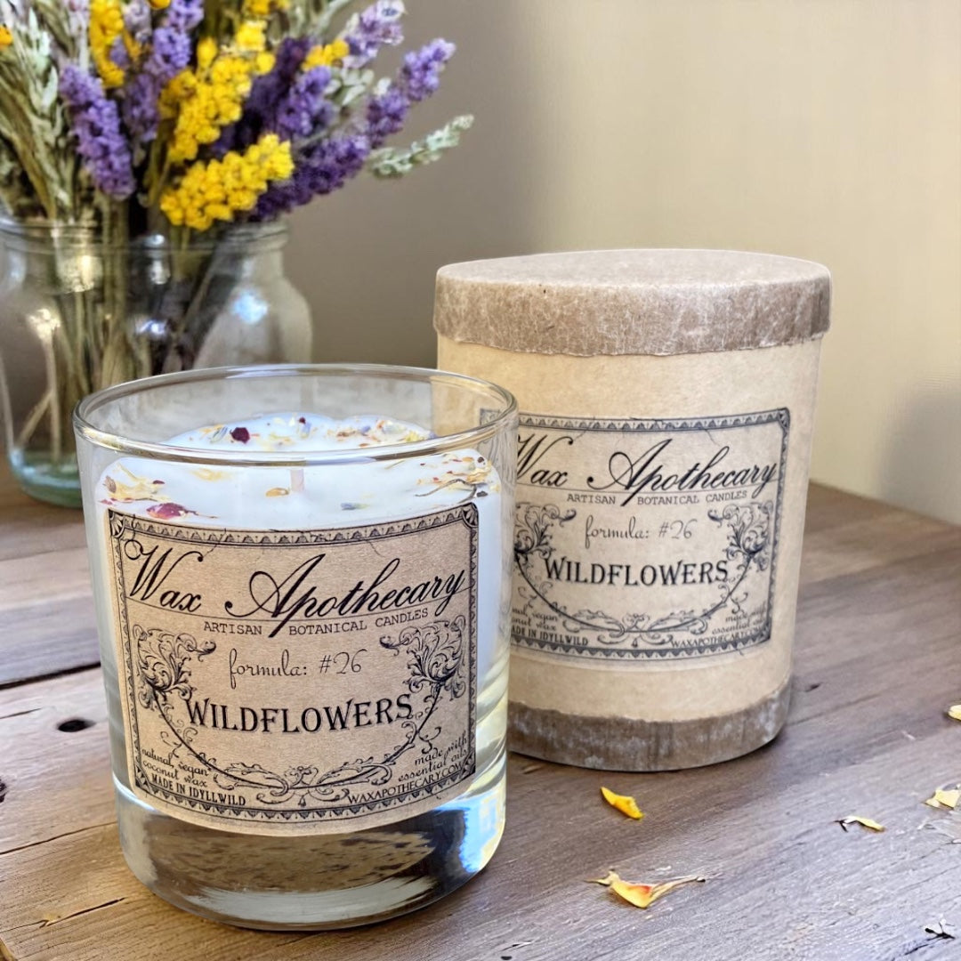 Wildflowers 7 oz Botanical Candle in Scotch Glass