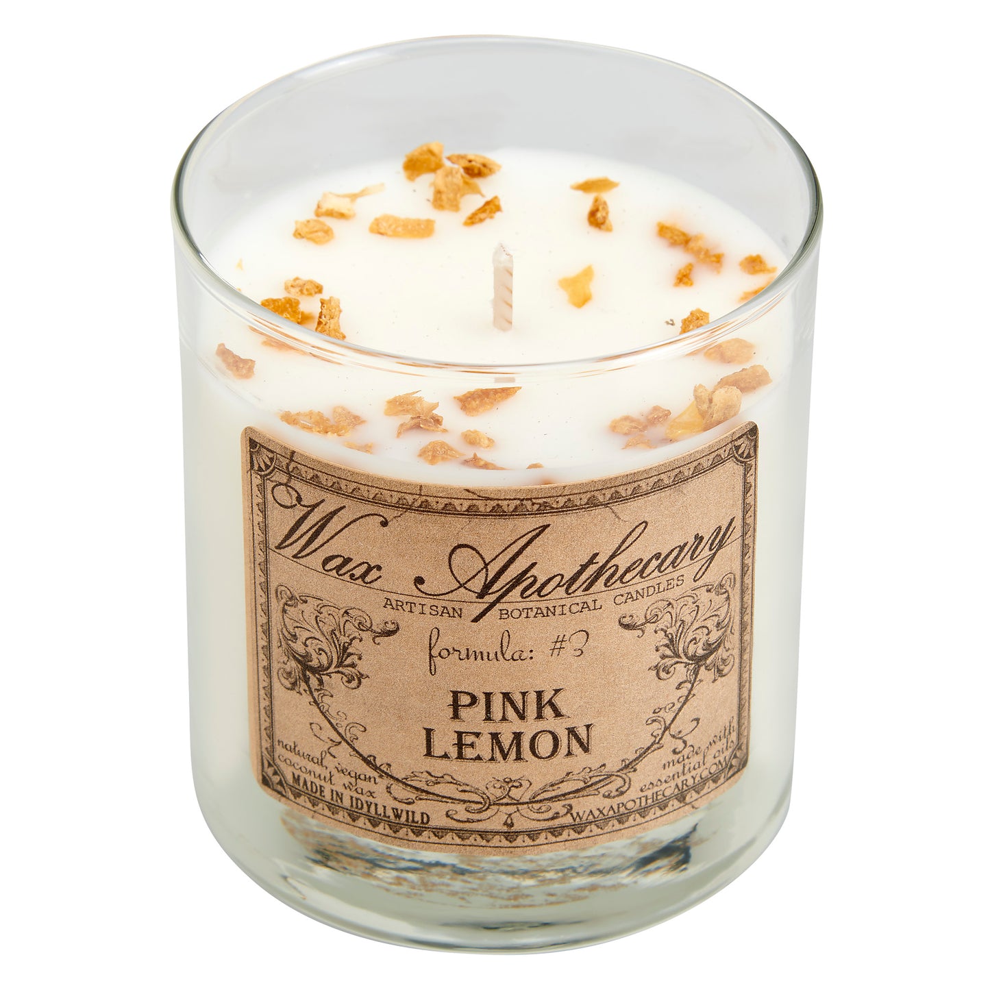 Pink Lemon 7 oz Botanical Candle in Scotch Glass