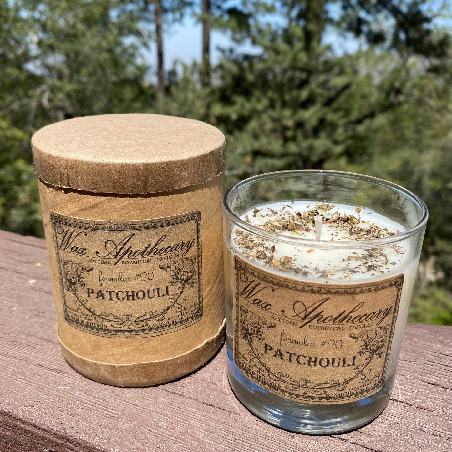 Patchouli 7 oz Botanical Candle in Scotch Glass