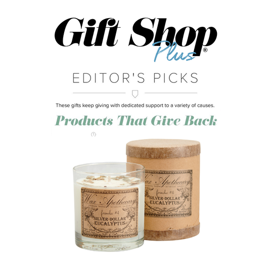 Gift Shop Magazine features Wax Apothecary in Products that Give Back