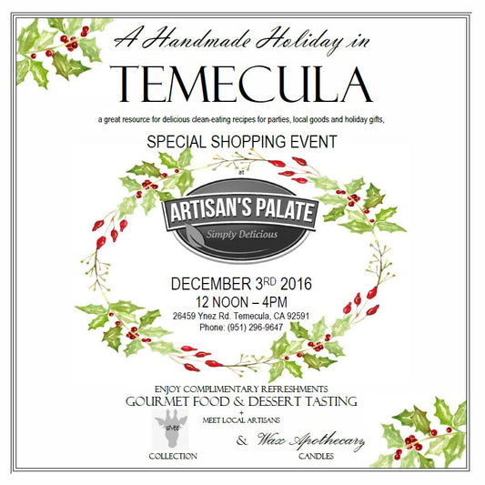 A Handmade Holiday in Temecula - December 3rd