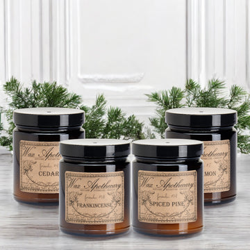 6 oz Amber Jar Candle Bundle (Set of 4) : Woodland Winter