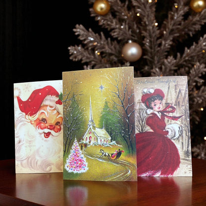 Victorian & Vintage Christmas & Holiday Card with Envelope & Seal Set