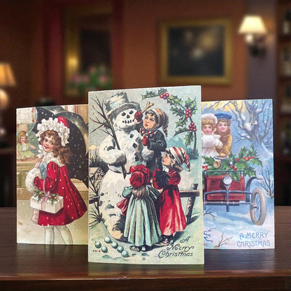 Victorian & Vintage Christmas & Holiday Card with Envelope & Seal Set