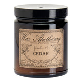 6 oz Botanical Candle in Amber Glass Jar - Cedar
