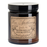 6 oz Botanical Candle in Amber Glass Jar - Silver-Dollar Eucalyptus