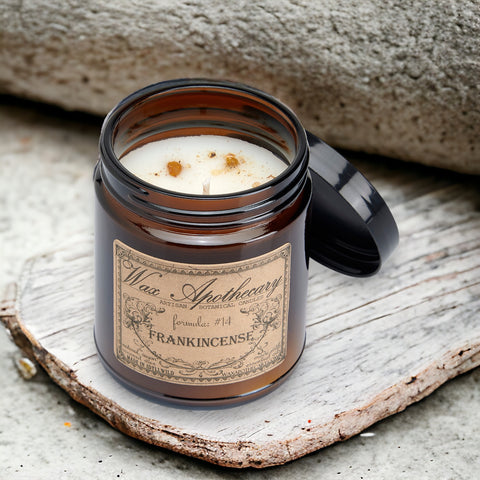 6oz Botanical Candle in Amber Glass Jar - Frankincense