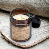 6 oz Botanical Candle in Amber Glass Jar - Night-Blooming Jasmine