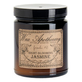 6 oz Botanical Candle in Amber Glass Jar - Night-Blooming Jasmine