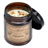 6 oz Botanical Candle in Amber Glass Jar - Tobacco