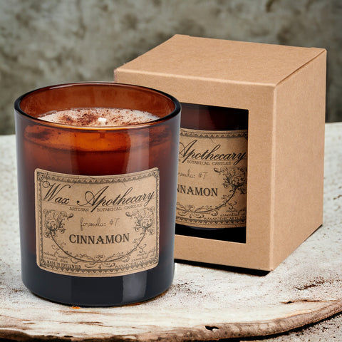 9 oz Cinnamon Artisan Amber Glass Candle