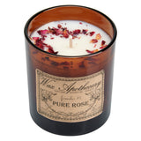 9 oz Pure Rose Artisan Amber Glass Candle