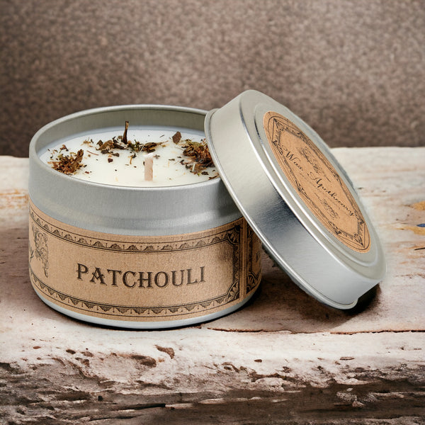 Patchouli Botanical Candle Travel Tin