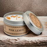 Pink Lemon Botanical Candle Travel Tin