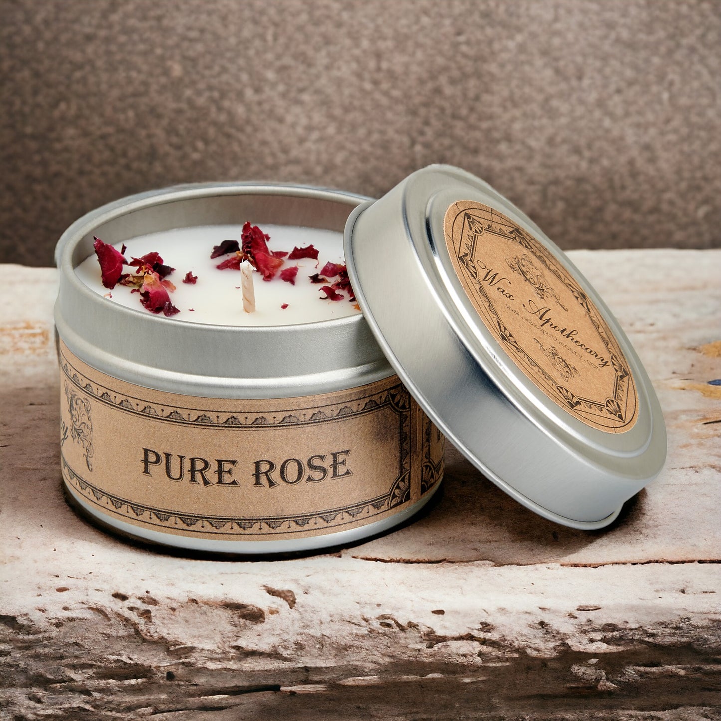 Valentine's Aromatherapy Gift Set : Rose Clutch Bag & Candle