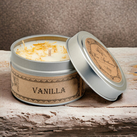 Vanilla Botanical Candle Travel Tin