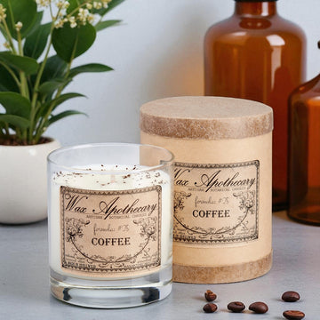Coffee 7 oz Botanical Candle in Scotch Glass