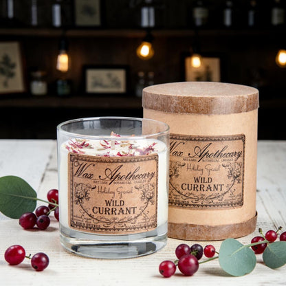 Winter Currant 7 oz Botanical Candle in Scotch Glass *Seasonal