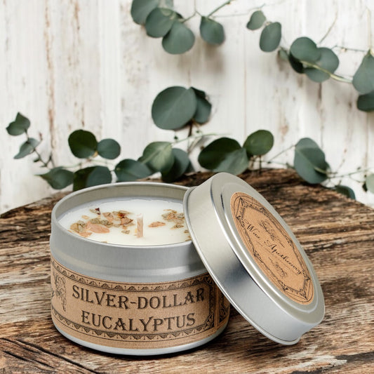 Silver-Dollar Eucalyptus Botanical Candle Travel Tin