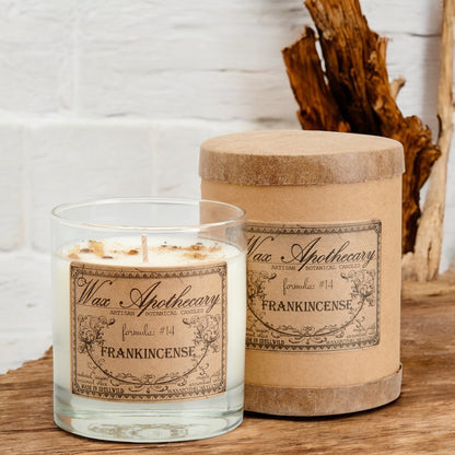 Frankincense 7 oz Botanical Candle in Scotch Glass