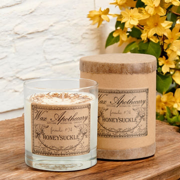 Honeysuckle 7 oz Botanical Candle in Scotch Glass *Seasonal