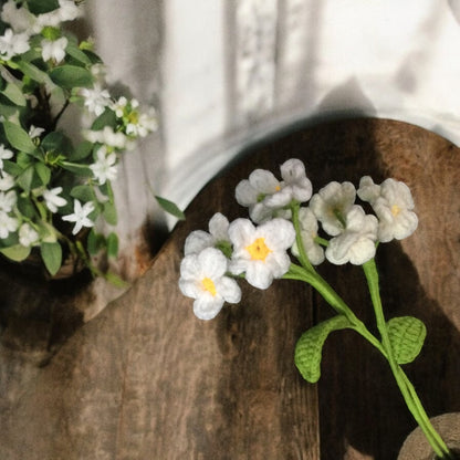 Handmade Crochet Aromatherapy Flowers : White Jasmine