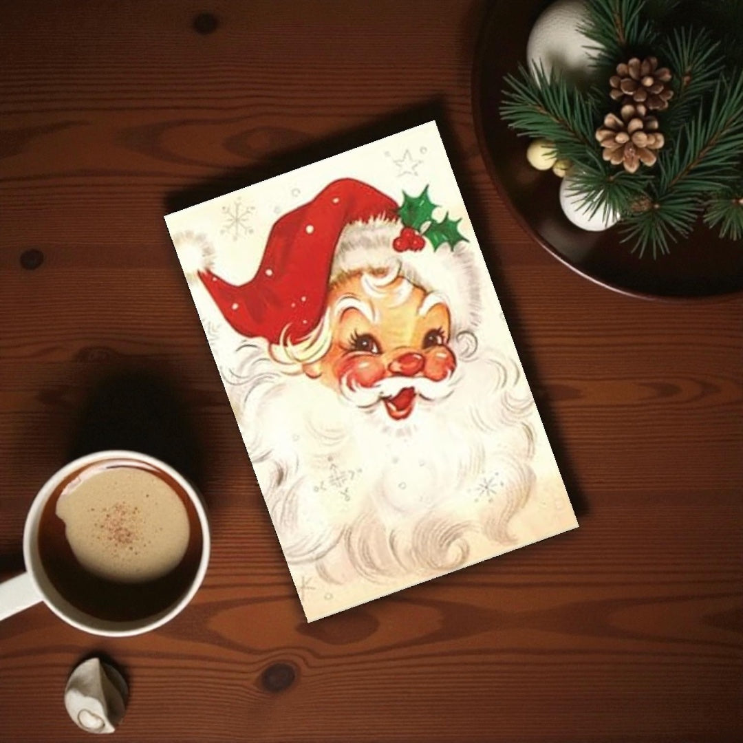 Victorian & Vintage Christmas & Holiday Card with Envelope & Seal Set