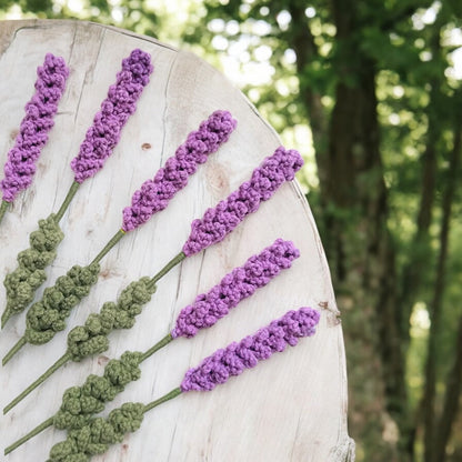 Hand Crochet Lavender Stems