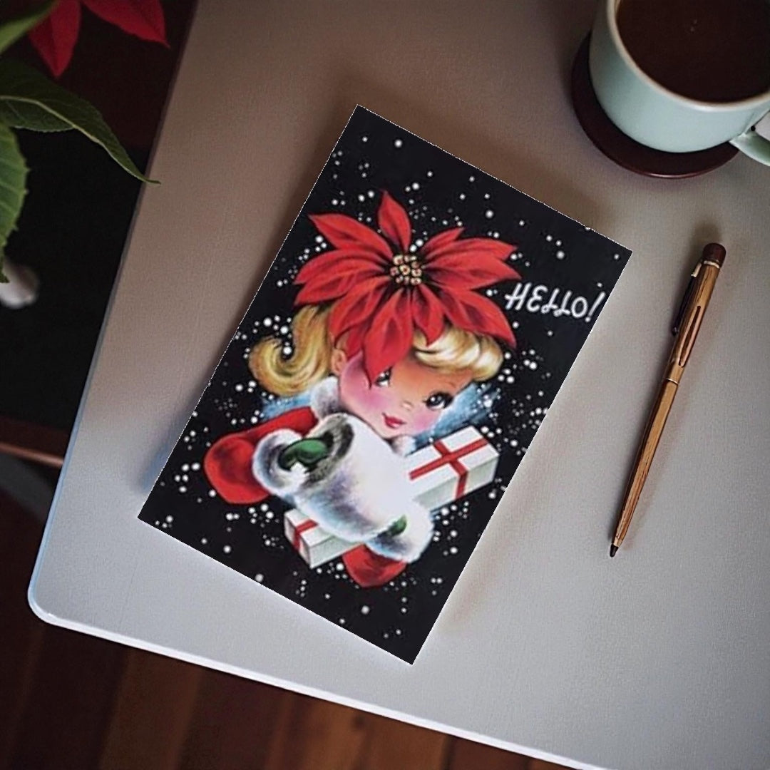 Victorian & Vintage Christmas & Holiday Card with Envelope & Seal Set