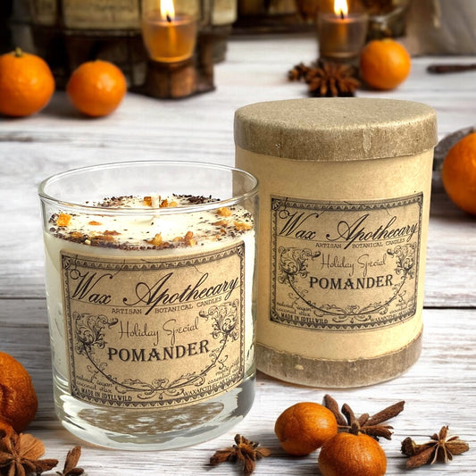 Pomander 7 oz Botanical Candle in Scotch Glass *Seasonal