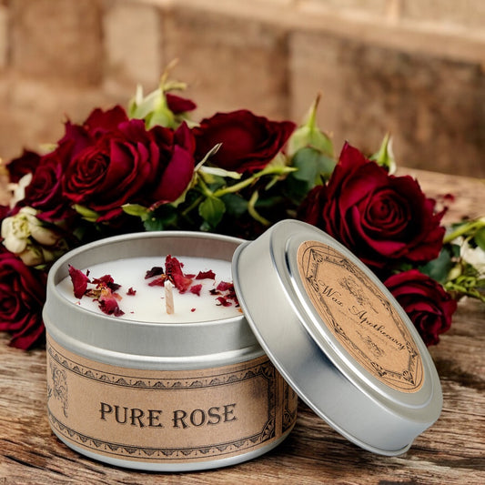 Pure Rose Botanical Candle Travel Tin