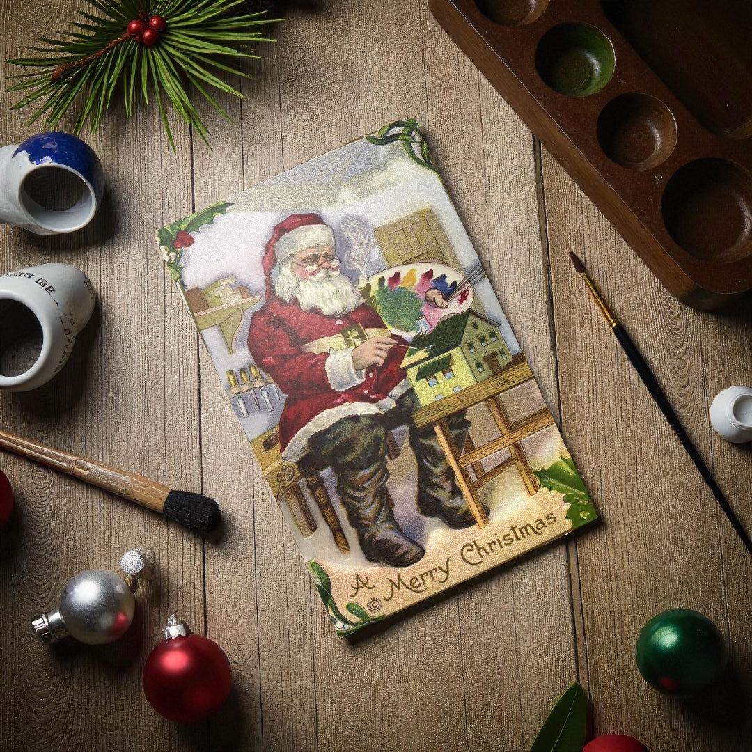 Victorian & Vintage Christmas & Holiday Card with Envelope & Seal Set