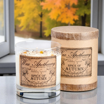 Spice of Autumn 7 oz Botanical Candle in Scotch Glass *Seasonal