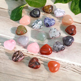 1 Heart Hand-cut Gemstone Crystal Stone