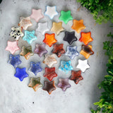 Assortment of 12 Star Hand-cut Crystal Gemstone & Stones