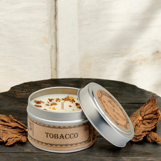 Tobacco Botanical Candle Travel Tin