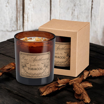 9 oz Tobacco Artisan Amber Glass Candle