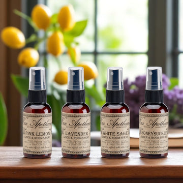 2oz Spray Mini Aromatherapy Summer Travel Bundle – Uplift, Cleanse, Soothe & Bloom (Set of 4)