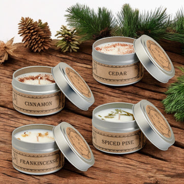 Travel Tin Candle Bundle (Set of 4) : Woodland Winter