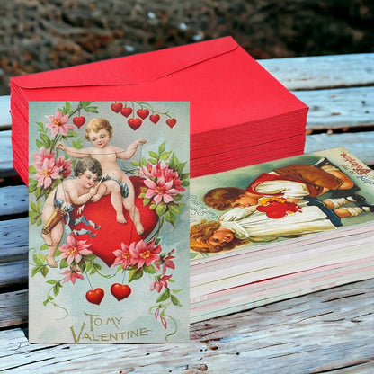 Victorian Valentine with Envelope & Seal Set