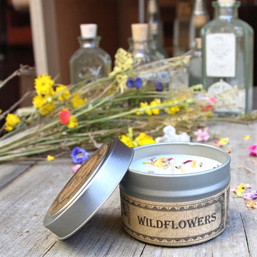 Wildflowers Botanical Candle Travel Tin