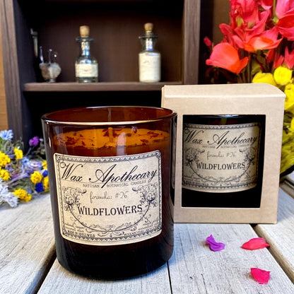 9 oz Wildflowers Artisan Amber Glass Candle
